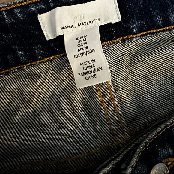 H&M Denim Blue Straight Leg Women's Mama Maternity Jeans - Picture 6 of 6